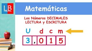 Los Números DECIMALES LECTURA y ESCRITURA ✔👩‍🏫 PRIMARIA [upl. by Nilsoj]