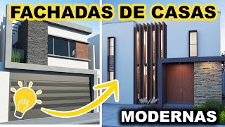 30 FACHADAS DE CASAS MODERNAS Sencillas Minimalistas Mexicanas Diferentes colores y modelos [upl. by Ereynihc156]