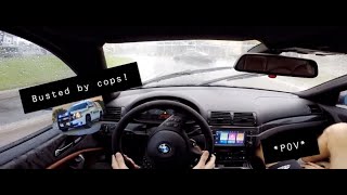 E46 M3 Street Drift in the Rain POV [upl. by Nylzaj233]