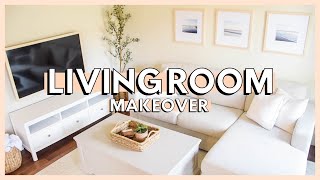 DIY LIVING ROOM MAKEOVER ON A BUDGET  living room decorating ideas 2022  living room makeover [upl. by Sutelc]