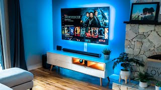 Modern Living Room Setup Tech Transformation [upl. by Spoor]