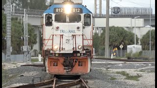 Tri Rail  MetroRail  Miami  Trains Arriving and Departing [upl. by Uela570]