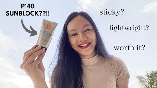 REVIEW 3W CLINIC SUNBLOCK CREAM SPF 50 PA   Hazel Mae [upl. by Attlee762]