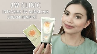 3W CLINIC SUNSCREEN UV SUNBLOCK CREAM [upl. by Noiemad45]