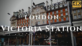 London Victoria Station Walk Through England 4K [upl. by Nilyad]