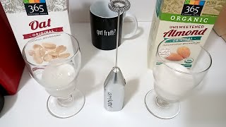 Oat Milk vs Almond Milk part 2 Frothing Test [upl. by Mareld]