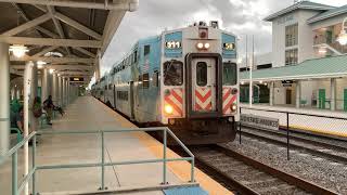 Nighttime TriRail Trains at Fort Lauderdale Airport  112520 [upl. by Gershon]