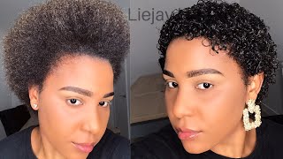 HOW TO GET CURLY HAIR IN UNDER 10 MINUTES DRY TO WET USING ECO GEL NO COMBEasy curlsLIEJAY [upl. by Eitsim]