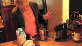 Nespresso Aeroccino Plus Frother Review Frothing Almond Milk [upl. by Sells]