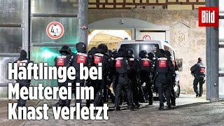 Gefängnismeuterei Polizei stürmt Knast in Thüringen  JVA Untermaßfeld [upl. by Zoarah]